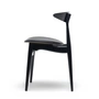 Carl Hansen - CH33P, black lacquered beech / black leather (Loke 7150)