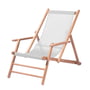 Jan Kurtz - Maxx Deckchair teak, cover plastic fabric white