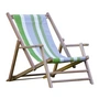 Jan Kurtz - Maxx Deckchair Teak, cover Designers Guild Stripes Tarifa Leaf