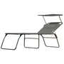 Fiam - Amigo Big Fifty Three-leg Lounger with Sunshade, grey