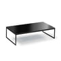 Hans Hansen - Less H 5/2 Coffee table, black sled base / black ESG glass