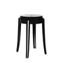 Kartell - Charles Ghost Stool height 46 cm, black glossy