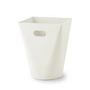 Authentics. square midi wastebasket, white