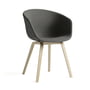 Hay - About A Chair AAC 23, soaped oak / fully upholstered dark grey (Remix 163)