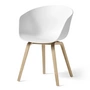 HAY - About A Chair AAC 22, lacquered oak / white 2. 0 (plastic glides)