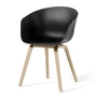 HAY - About A Chair AAC 22, lacquered oak / black 2. 0 (plastic glides)