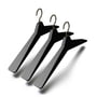 Frost clothes hanger Unu 4 (set of 3), black / polished stainless steel