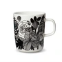 Marimekko - Oiva Siirtolapuutarha Mug with handle 250 ml, white / black / turquoise