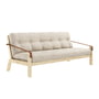 Karup Design - Poetry Sofa bed, clear lacquered pine / beige