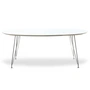 Andersen Furniture - DK10 Extendable table oval, chrome-plated / white