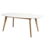 Andersen Furniture - DK10 Extendable table oval, oiled oak / white (RAL 9010)
