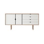 Andersen Furniture - S6 Sideboard, oak soaped / fronts alpino (white)