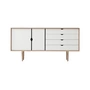 Andersen Furniture - S6 Sideboard, oak soaped / fronts alpino (white)