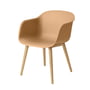 Muuto - Fiber Chair Wood Base, oak / ochre recycled