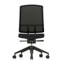 Vitra - AM Chair, black back, seat F30 Plano nero, five star black plastic base, without armrests, castors for hard floors