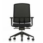 Vitra - AM Chair, black back, seat F30 Plano nero, five star black plastic base, with 2D armrests, castors for hard floors