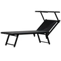Jan Kurtz - Rimini Classic sun lounger, black / black