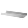 String - Metal shelf with high edge, 78 x 30 cm, gray