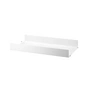 String - Metal shelf with high edge, 58 x 30 cm, white