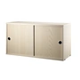 String - Cabinet module with sliding doors 78 x 30 cm, ash