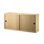 String - Cabinet module with sliding doors 78 x 20 cm, oak