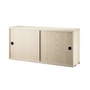 String - Cabinet module with sliding doors 78 x 20 cm, ash