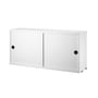 String - Cupboard module with sliding doors 78 x 20 cm, white