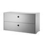 String - Cabinet module with drawers 78 x 30 cm, gray