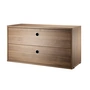 String - Cupboard module with drawers 78 x 30 cm, walnut