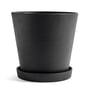 Hay - Flowerpot with saucer XXL, black