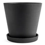 HAY - Flowerpot with saucer XXXL, black