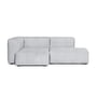 Hay - Mags Soft Sofa 2.5 seater, combination 3, armrest left / light gray (Steelcut 120) / stitching: light gray