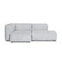 HAY - Mags Soft Sofa 2.5-seater, combination 3, armrest left / light gray ( Steelcut 120) / seams: light gray