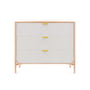 Hartô - Marius Chest of Drawers, natural oak / light grey (RAL 7035)