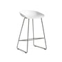 Hay - About A Stool AAS 38 Bar stool, H 76, stainless steel / white 2. 0