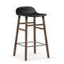 Normann Copenhagen - Form Bar Stool 65 cm, walnut frame / black
