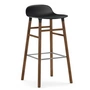 Normann Copenhagen - Form Bar Stool 75 cm, walnut frame / black