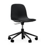 Normann Copenhagen - Form Swivel Chair, black aluminium frame / black