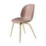 Gubi - Beetle Dining Chair, Wood Base, oak / sweet pink