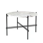 Gubi - TS Coffee table Ø 55 cm, black / marble white