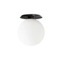 Audo - TR wall and ceiling light, black / matt opal bulb