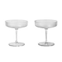 Ferm Living - Ripple Champagne glass (set of 2), clear