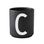 Design Letters - AJ Porcelain Cup C, black