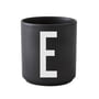 Design Letters - AJ Porcelain Cup F, black