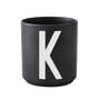 Design Letters - AJ Porcelain Cup K, black