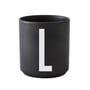 Design Letters - AJ Porcelain Cup L, black