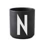 Design Letters - AJ Porcelain Cup N, black