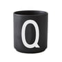 Design Letters - AJ Porcelain Cup Q, black