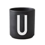 Design Letters - AJ Porcelain Cup U, black