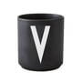 Design Letters - AJ Porcelain Cup V, black